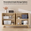 image:imageVINGLI 55 Fluted TV Stand for 65 Inch TV Entertainment Center with Storage Cabinets and 4 Doors Media TV Console Table for Living Room Bedroom Natural Oak