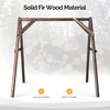 image:imageVINGLI 56FT Porch Swing Frame HeavyDuty 770 LBS Wooden Porch Swing Stand Improved AFrame Swing Stand for 4 FT Swing Bench for Garden Yard Patio Rustic