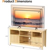 image:imageVINGLI 58 Fluted TV Stand for TVs up to 70 Modern TV Stand with Storage amp Adjustable Shelves Elegant Media Console Entertainment Center for Living Room amp Bedroom WalnutOak