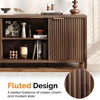 image:imageVINGLI 58 Fluted TV Stand for TVs up to 70 Modern TV Stand with Storage amp Adjustable Shelves Elegant Media Console Entertainment Center for Living Room amp Bedroom WalnutWalnut Wood