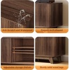 image:imageVINGLI 58 Fluted TV Stand for TVs up to 70 Modern TV Stand with Storage amp Adjustable Shelves Elegant Media Console Entertainment Center for Living Room amp Bedroom WalnutWalnut Wood