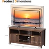 image:imageVINGLI 58 Fluted TV Stand for TVs up to 70 Modern TV Stand with Storage amp Adjustable Shelves Elegant Media Console Entertainment Center for Living Room amp Bedroom WalnutWalnut Wood