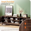 image:imageVINGLI 58 Fluted TV Stand for TVs up to 70 Modern TV Stand with Storage amp Adjustable Shelves Elegant Media Console Entertainment Center for Living Room amp Bedroom WalnutWalnut Wood