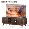 image:imageVINGLI 58 Fluted TV Stand for TVs up to 70 Modern TV Stand with Storage amp Adjustable Shelves Elegant Media Console Entertainment Center for Living Room amp Bedroom WalnutWalnut Wood