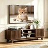 image:imageVINGLI 58 Fluted TV Stand for TVs up to 70 Modern TV Stand with Storage amp Adjustable Shelves Elegant Media Console Entertainment Center for Living Room amp Bedroom WalnutWalnut Wood