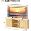 image:imageVINGLI 58 Fluted TV Stand for TVs up to 70 Modern TV Stand with Storage amp Adjustable Shelves Elegant Media Console Entertainment Center for Living Room amp Bedroom WalnutOak