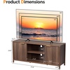 image:imageVINGLI 58 Fluted TV Stand for TVs up to 70 Modern TV Stand with Storage amp Adjustable Shelves Elegant Media Console Entertainment Center for Living Room amp Bedroom WalnutWalnut Wood