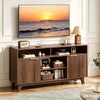 image:imageVINGLI 58 Fluted TV Stand for TVs up to 70 Modern TV Stand with Storage amp Adjustable Shelves Elegant Media Console Entertainment Center for Living Room amp Bedroom WalnutWalnut Wood