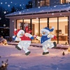 image:imageVINGLI 5FT Pop Up Lighted Snowman Christmas Decorations Outdoor Indoor Prelit 200 Warm White LED Snowman with Broom amp Stakes Collapsible Xmas Yard Lawn Garden Front Porch Patio Holiday DecorRunning 2D Snowman