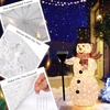 image:imageVINGLI 5FT Pop Up Lighted Snowman Christmas Decorations Outdoor Indoor Prelit 200 Warm White LED Snowman with Broom amp Stakes Collapsible Xmas Yard Lawn Garden Front Porch Patio Holiday DecorA plump and detachable broom snowman