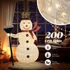 image:imageVINGLI 5FT Pop Up Lighted Snowman Christmas Decorations Outdoor Indoor Prelit 200 Warm White LED Snowman with Broom amp Stakes Collapsible Xmas Yard Lawn Garden Front Porch Patio Holiday DecorRetractable broom snowman