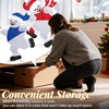 image:imageVINGLI 5FT Pop Up Lighted Snowman Christmas Decorations Outdoor Indoor Prelit 200 Warm White LED Snowman with Broom amp Stakes Collapsible Xmas Yard Lawn Garden Front Porch Patio Holiday DecorRunning 2D Snowman