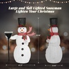 image:imageVINGLI 5FT Pop Up Lighted Snowman Christmas Decorations Outdoor Indoor Prelit 200 Warm White LED Snowman with Broom amp Stakes Collapsible Xmas Yard Lawn Garden Front Porch Patio Holiday DecorA plump and detachable broom snowman