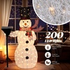 image:imageVINGLI 5FT Pop Up Lighted Snowman Christmas Decorations Outdoor Indoor Prelit 200 Warm White LED Snowman with Broom amp Stakes Collapsible Xmas Yard Lawn Garden Front Porch Patio Holiday DecorA plump and detachable broom snowman