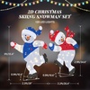 image:imageVINGLI 5FT Pop Up Lighted Snowman Christmas Decorations Outdoor Indoor Prelit 200 Warm White LED Snowman with Broom amp Stakes Collapsible Xmas Yard Lawn Garden Front Porch Patio Holiday DecorRunning 2D Snowman