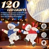 image:imageVINGLI 5FT Pop Up Lighted Snowman Christmas Decorations Outdoor Indoor Prelit 200 Warm White LED Snowman with Broom amp Stakes Collapsible Xmas Yard Lawn Garden Front Porch Patio Holiday DecorRunning 2D Snowman