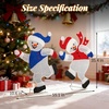 image:imageVINGLI 5FT Pop Up Lighted Snowman Christmas Decorations Outdoor Indoor Prelit 200 Warm White LED Snowman with Broom amp Stakes Collapsible Xmas Yard Lawn Garden Front Porch Patio Holiday DecorRunning 2D Snowman