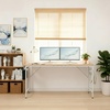 image:imageVINGLI 63 Inch Computer Office Modern Simple Gaming Desk with Side Fabric Drawer amp Hook Up WearResistant Surface Writing Desk Work Desk for Bedroom Living Room Oak