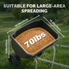 image:imageVINGLI 70lbs Fertilizer Spreader with 15 Adjustable Drop Rate PreAssembled WalkBehind Seed Spreader with 9 Tire for MultiTerrain Broadcast Spreader for Lawn Care amp Seed SpreadingBlack