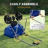 image:imageVINGLI 70lbs Fertilizer Spreader with 15 Adjustable Drop Rate PreAssembled WalkBehind Seed Spreader with 9 Tire for MultiTerrain Broadcast Spreader for Lawn Care amp Seed SpreadingBlue