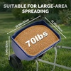 image:imageVINGLI 70lbs Fertilizer Spreader with 15 Adjustable Drop Rate PreAssembled WalkBehind Seed Spreader with 9 Tire for MultiTerrain Broadcast Spreader for Lawn Care amp Seed SpreadingBlue