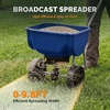 image:imageVINGLI 70lbs Fertilizer Spreader with 15 Adjustable Drop Rate PreAssembled WalkBehind Seed Spreader with 9 Tire for MultiTerrain Broadcast Spreader for Lawn Care amp Seed SpreadingBlue