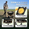 image:imageVINGLI 70lbs Fertilizer Spreader with 15 Adjustable Drop Rate PreAssembled WalkBehind Seed Spreader with 9 Tire for MultiTerrain Broadcast Spreader for Lawn Care amp Seed SpreadingBlack