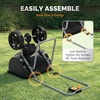 image:imageVINGLI 70lbs Fertilizer Spreader with 15 Adjustable Drop Rate PreAssembled WalkBehind Seed Spreader with 9 Tire for MultiTerrain Broadcast Spreader for Lawn Care amp Seed SpreadingBlack