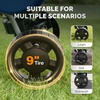 image:imageVINGLI 70lbs Fertilizer Spreader with 15 Adjustable Drop Rate PreAssembled WalkBehind Seed Spreader with 9 Tire for MultiTerrain Broadcast Spreader for Lawn Care amp Seed SpreadingBlue