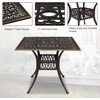 image:imageVINGLI 9 Pieces Outdoor Dining Set Cast Aluminium AllWeather Patio Dining Set for 8 with Umbrella Hole Outdoor Dining Table and Chairs with Cushion for Yard Garden Porch and Poolside Bronze5Piece Square Table
