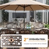 image:imageVINGLI 9 Pieces Outdoor Dining Set Cast Aluminium AllWeather Patio Dining Set for 8 with Umbrella Hole Outdoor Dining Table and Chairs with Cushion for Yard Garden Porch and Poolside Bronze9Piece Rectangle Table