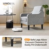 image:imageVINGLI Accent Chair for Living Room Chairs Reading Chair for Bedroom Chair Scooped Arm Chair Mid Century Modern Accent Chairs Upholstered Comfy Chair for Apartment Waiting Room 1 Texture Gray