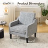 image:imageVINGLI Accent Chair for Living Room Chairs Reading Chair for Bedroom Chair Scooped Arm Chair Mid Century Modern Accent Chairs Upholstered Comfy Chair for Apartment Waiting Room 1 Texture Gray
