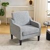 image:imageVINGLI Accent Chair for Living Room Chairs Reading Chair for Bedroom Chair Scooped Arm Chair Mid Century Modern Accent Chairs Upholstered Comfy Chair for Apartment Waiting Room 1 Texture Gray