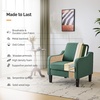 image:imageVINGLI Accent Chairs Set of 2 Dark Green Upholstered Linen Accent Chair for Living Room Bedroom MidCentury Modern Arm Chair Comfy Reading Chair with Scooped Arms
