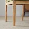 image:imageVINGLI Black Woven Wooden Dining Chairs Set of 2Armless Mid Century Modern Desk Chairs with RivetampFoot PegsUpholstered Farmhouse Comfy Chair No Wheels for Dining RoomLiving RoomKitchenOakSuedeSage Green
