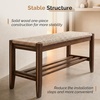 image:imageVINGLI Boho Storage Bench Rattan Entryway Bench with Natural Woven Seat amp Wood Frame Dining Wicker Bench Indoor Bedroom Bench for End of Bed Dining Room Living Room and Hallway Walnut 398 InchWith Storage