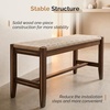 image:imageVINGLI Boho Storage Bench Rattan Entryway Bench with Natural Woven Seat amp Wood Frame Dining Wicker Bench Indoor Bedroom Bench for End of Bed Dining Room Living Room and Hallway Walnut 398 InchStorage Free