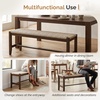 image:imageVINGLI Boho Storage Bench Rattan Entryway Bench with Natural Woven Seat amp Wood Frame Dining Wicker Bench Indoor Bedroom Bench for End of Bed Dining Room Living Room and Hallway Walnut 398 InchStorage Free