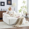 image:imageVINGLI Chaise Lounge Chair Indoor White Boneless Couch Oversized Reading Chair Upholstered Bubble Fleece Cloud Couch Sofa Recliner Bed Comfy Sleeper Couches for Living Room Movie Room BedroomWhite
