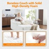 image:imageVINGLI Chaise Lounge Chair Indoor White Boneless Couch Oversized Reading Chair Upholstered Bubble Fleece Cloud Couch Sofa Recliner Bed Comfy Sleeper Couches for Living Room Movie Room BedroomWhite