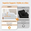 image:imageVINGLI Chaise Lounge Chair Indoor White Boneless Couch Oversized Reading Chair Upholstered Bubble Fleece Cloud Couch Sofa Recliner Bed Comfy Sleeper Couches for Living Room Movie Room BedroomWhite