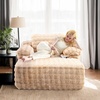 image:imageVINGLI Chaise Lounge Chair Indoor White Boneless Couch Oversized Reading Chair Upholstered Bubble Fleece Cloud Couch Sofa Recliner Bed Comfy Sleeper Couches for Living Room Movie Room BedroomLight Brown