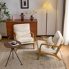 image:imageVINGLI Chenille MidCentury Modern Accent Chair Set of 2 Cute Reading Arm Chair with Cushion amp Lumbar Pillow amp Solid Wood Frame for Lounge Living Room Reading Room Bedroom EspressoCream