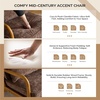 image:imageVINGLI Chenille MidCentury Modern Accent Chair Set of 2 Cute Reading Arm Chair with Cushion amp Lumbar Pillow amp Solid Wood Frame for Lounge Living Room Reading Room Bedroom EspressoEspresso