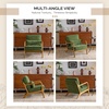 image:imageVINGLI Chenille MidCentury Modern Accent Chair Set of 2 Cute Reading Arm Chair with Cushion amp Lumbar Pillow amp Solid Wood Frame for Lounge Living Room Reading Room Bedroom EspressoOlivegreen