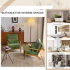 image:imageVINGLI Chenille MidCentury Modern Accent Chair Set of 2 Cute Reading Arm Chair with Cushion amp Lumbar Pillow amp Solid Wood Frame for Lounge Living Room Reading Room Bedroom EspressoOlivegreen