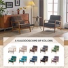 image:imageVINGLI Chenille MidCentury Modern Accent Chair Set of 2 Cute Reading Arm Chair with Cushion amp Lumbar Pillow amp Solid Wood Frame for Lounge Living Room Reading Room Bedroom EspressoEspresso