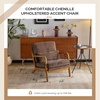 image:imageVINGLI Chenille MidCentury Modern Accent Chair Set of 2 Cute Reading Arm Chair with Cushion amp Lumbar Pillow amp Solid Wood Frame for Lounge Living Room Reading Room Bedroom EspressoEspresso