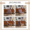 image:imageVINGLI Chenille MidCentury Modern Accent Chair Set of 2 Cute Reading Arm Chair with Cushion amp Lumbar Pillow amp Solid Wood Frame for Lounge Living Room Reading Room Bedroom EspressoLight Purple